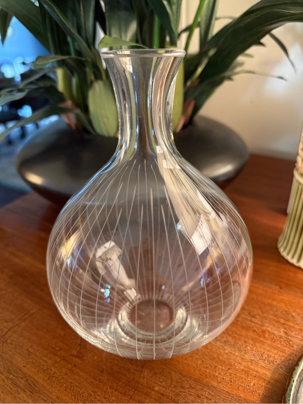 Harrison McIntosh Ltd Edition For Mikasa Art Glass Etched Vase 8”